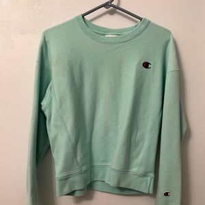 Championship mint green reverse weave crewneck